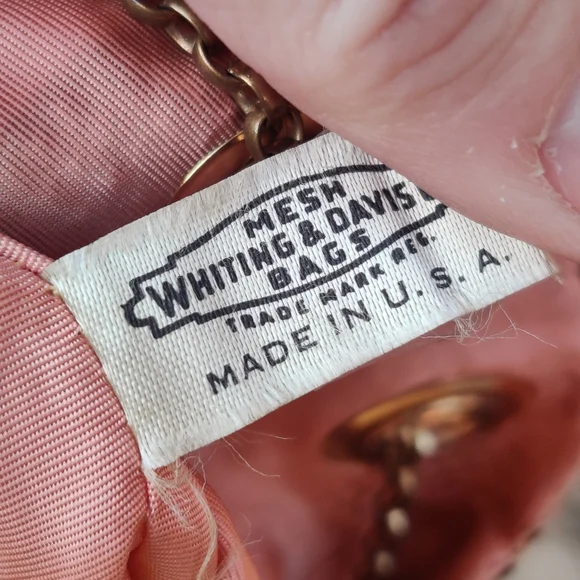 Vintage 1930s Whiting and Davis Flapper Gold Mesh Drawstring bag - Picture 6 of 12